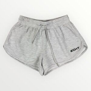 ECHT Apparel Womens Athletic Shorts Heather Grey Elastic Waist Tennis Gym Medium